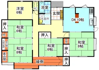 福島県いわき市明治団地【一戸建】の間取り
