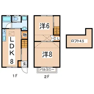 福島県郡山市亀田1【アパート】の間取り