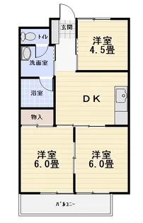 キャッスルKIWA A-105【1階】の間取り