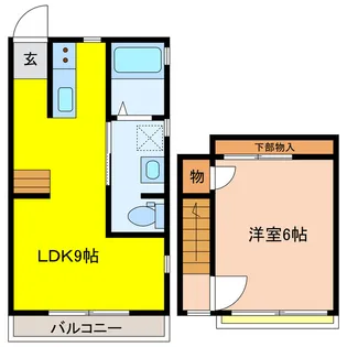 1LDKの間取り画像