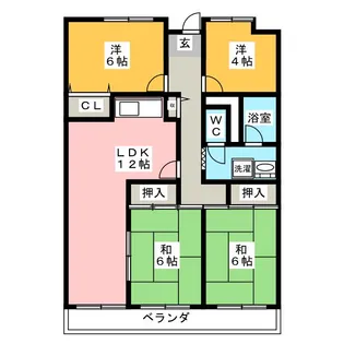 リバーサイド鎌倉【6階】の間取り