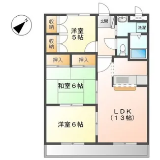 フォレストハイムD【3階】の間取り