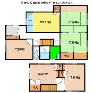 徳島県小松島市横須町【一戸建】の間取り