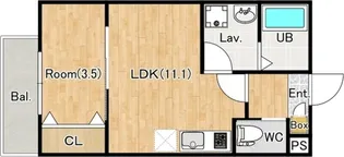 ジーメゾン厚木愛甲【2階】の間取り