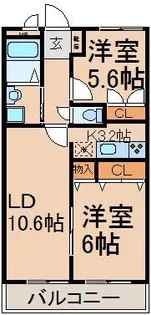 ヒルトップD棟【1階】の間取り