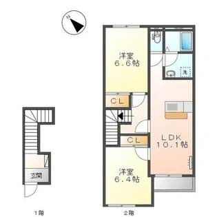 甫II【2階】の間取り