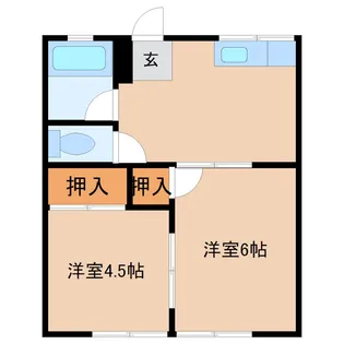 田中コーポ【1階】の間取り