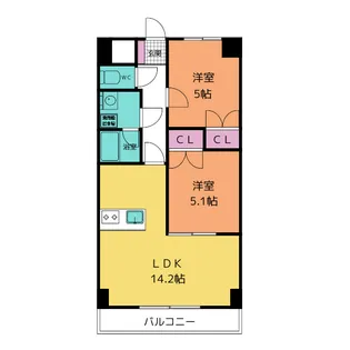 ベルコート安城【2階】の間取り