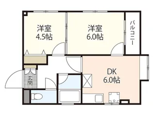 ファニー幸【6階】の間取り