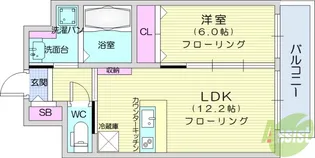 パルメゾン長町【8階】の間取り