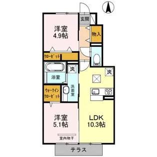 埼玉県川口市大字石神【アパート】の間取り