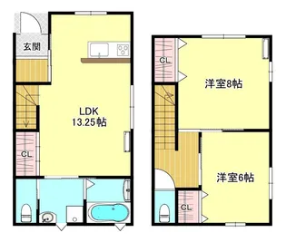 富山県滑川市北野【一戸建】の間取り