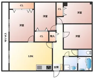 桜町第一ハイツ【2階】の間取り