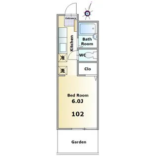 カレッジタウン【1階】の間取り