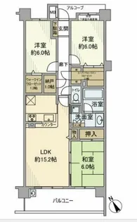 POPTOWNウィズ千葉公園【4階】の間取り