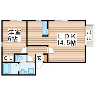 エルベ八軒小路 A棟【1階】の間取り