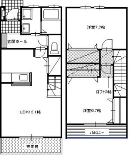 ラ・ペトレ【2階】の間取り