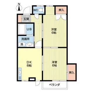 サニー春日【2階】の間取り