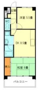 ファミール朝日【4階】の間取り
