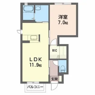 ティアラハウス【1階】の間取り