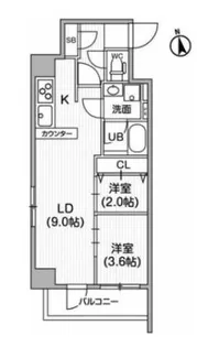 レクシード神楽坂【5階】の間取り