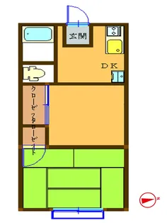コーポニュー旭【1階】の間取り