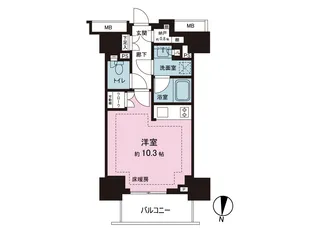パークリュクス西新宿【9階】の間取り
