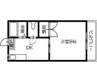 コーポ四番館アップル【2階】の間取り