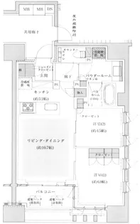 プレミスト東銀座築地Edge Court【9階】の間取り