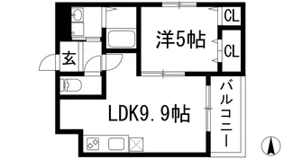 フジパレス石橋Ⅱ番館【1階】の間取り