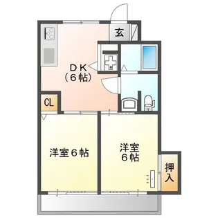 ヴィアーレヤマザキ【1階】の間取り