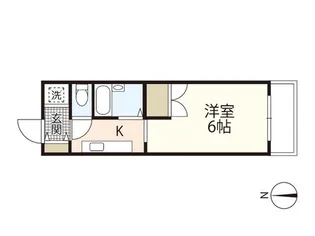 コーポヤマガタ【1階】の間取り