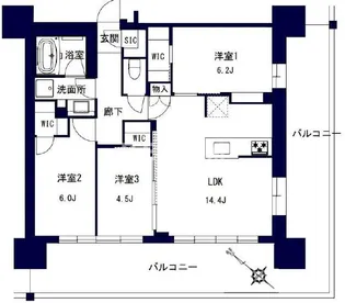 千葉県千葉市中央区問屋町【マンション】の間取り