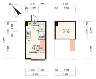 東京都中野区沼袋1【アパート】の間取り
