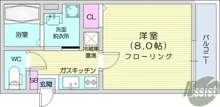 OUTRIGGER六十人町【1階】の間取り