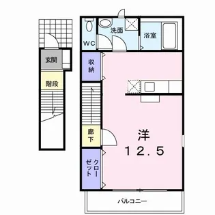 新潟県新潟市西区五十嵐2の町【アパート】の間取り