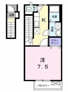 メゾンフドー【2階】の間取り