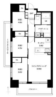 東京都足立区皿沼2【マンション】の間取り