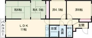 メルベール【3階】の間取り