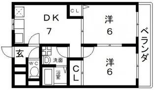 2DKの間取り画像