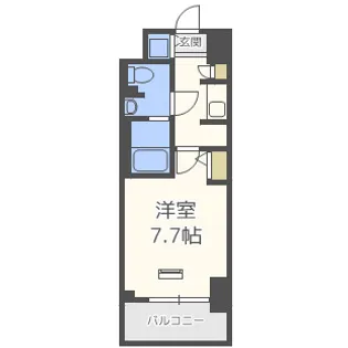 S-RESIDENCE難波EAST【15階】の間取り