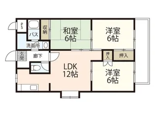 ベージュ大木【3階】の間取り