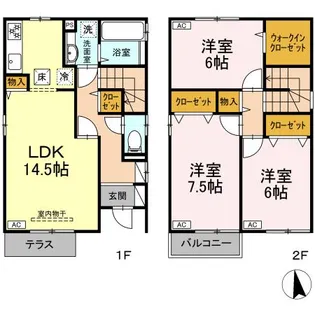 シャン・ド・フルール Ayameの間取り