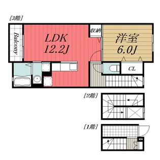 千葉県富里市七栄【アパート】の間取り