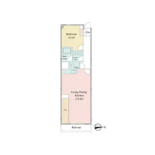 サクセス青葉台【1階】の間取り