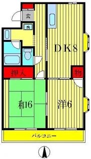 リヴハイム杉浦【2階】の間取り