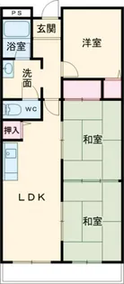 コーポヒルトップ【1階】の間取り