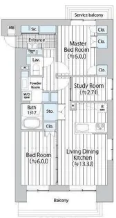 GOTEN武蔵小杉【5階】の間取り