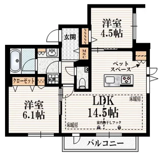 ELYSEE HATSUDAI【3階】の間取り