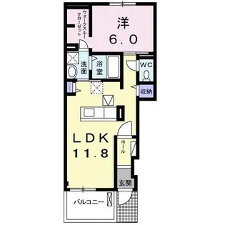 ディアコート II【1階】の間取り